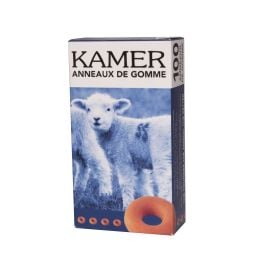 Anneaux de gomme orange KAMER - Boite de 100