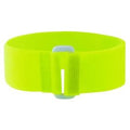 5 Bracelets auto-agrippants fluo avec passant jaune