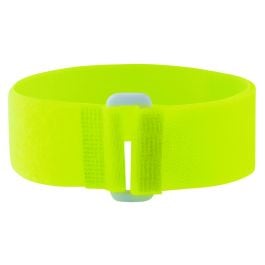 5 Bracelets auto-agrippants fluo avec passant jaune