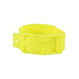 10 Bracelets en plastique jaune fluo