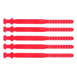 50 colliers rouges pour ovins en plastique