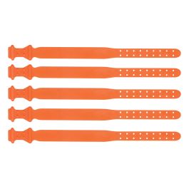 50 colliers oranges en plastique pour ovins