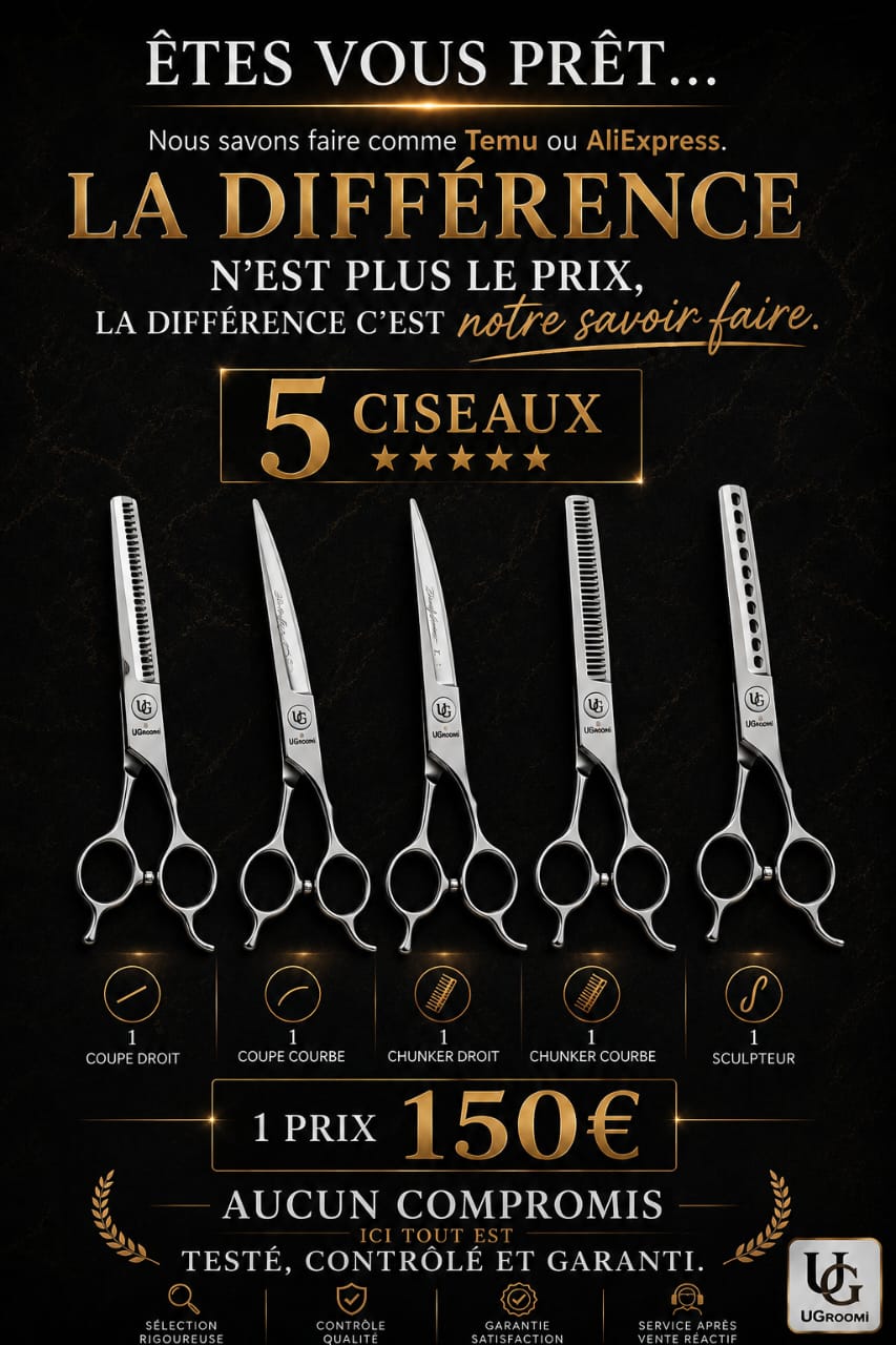 Set Butterfly UGroomi, 5 ciseaux
