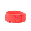 10 bracelets en plastique cerise fluo