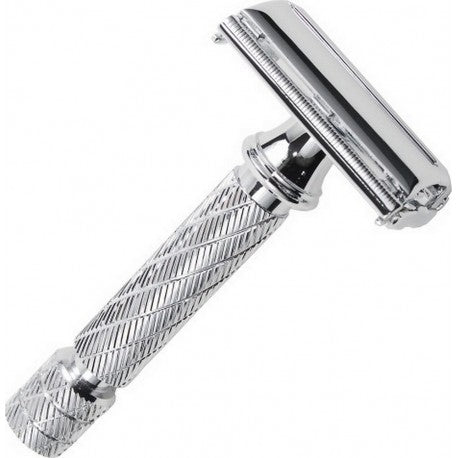 Rasoir de Sureté Voyage ouverture Papillon,manche strié 7.7cm, 67gr