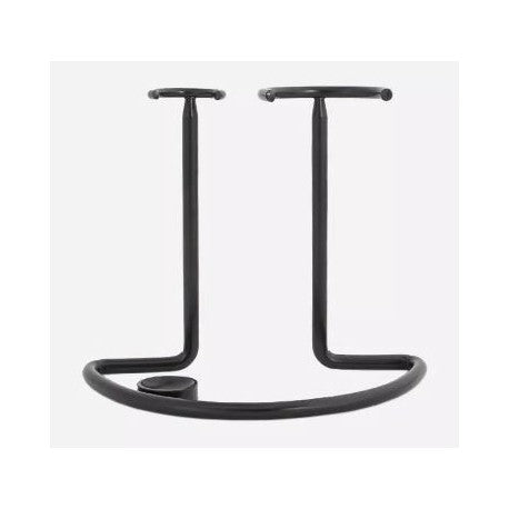 Support porte blaireau & rasoir acier noir PLISSON