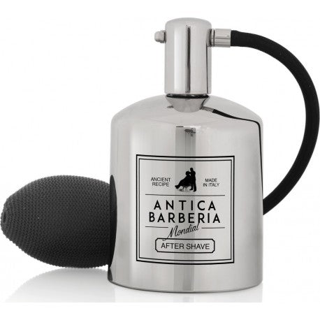 Flacon Atomiseur Parfum en Inox avec Poire Antica Barberia MONDIAL 1908