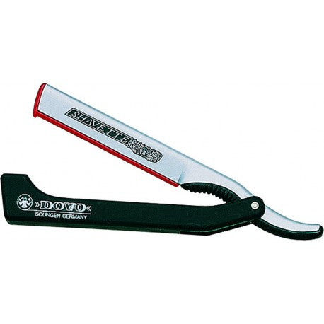 Shavette avec Supports Petite et Grande Lame manche noir DOVO