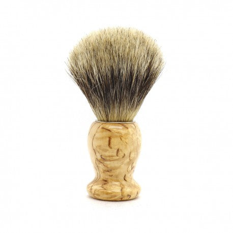 Blaireau de rasage en Bouleau Madré Pur Badger Taille 12 GENTLEMAN BARBIER