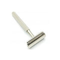 Rasoir de Sureté 3 pièces double tranchant en Chrome Satiné Texturé