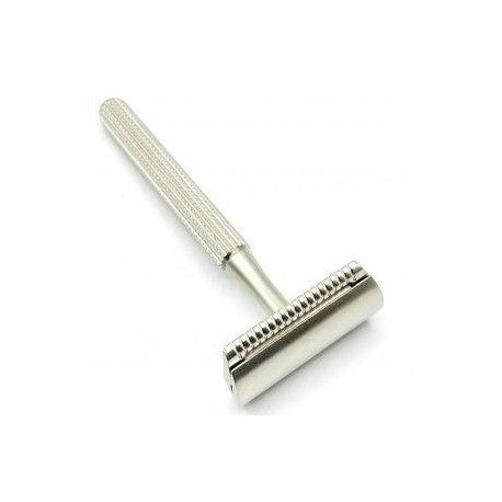 Rasoir de Sureté 3 pièces double tranchant en Chrome Satiné Texturé