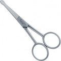 Ciseaux Gentleman à moustache à lentille, acier inox brossé Solingen 10.7cm ERBE