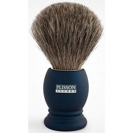 Blaireau pur poil gris de Russie, taille 12, Access, manche bleu nuit PLISSON