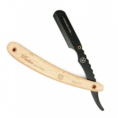 Shavette manche bois lame noire PARKER