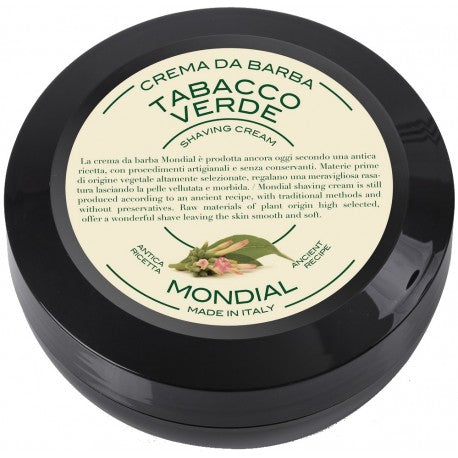 Savon-Crème à barbe TABACCO VERDE aux extraits de fleurs de plantes 75ml MONDIAL