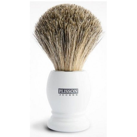 Blaireau pur poil gris de Russie, taille 12, Access, manche blanc PLISSON