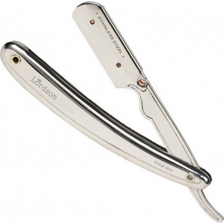 Shavette manche inox lame droite LORDSON