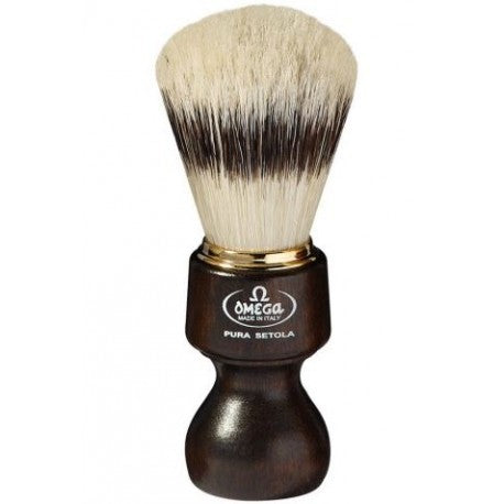 Blaireau de rasage poil pure manche bois d'ovangkol OMEGA
