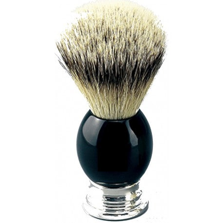 Blaireau pur Poil gris, manche noir & métal LORDSON
