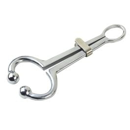 Pince mouchette à coulant acier nickelé