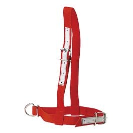 Licol en nylon rouge pour vache