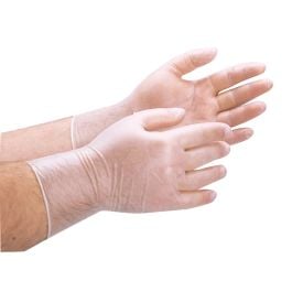 100 gants en vinyle taille L